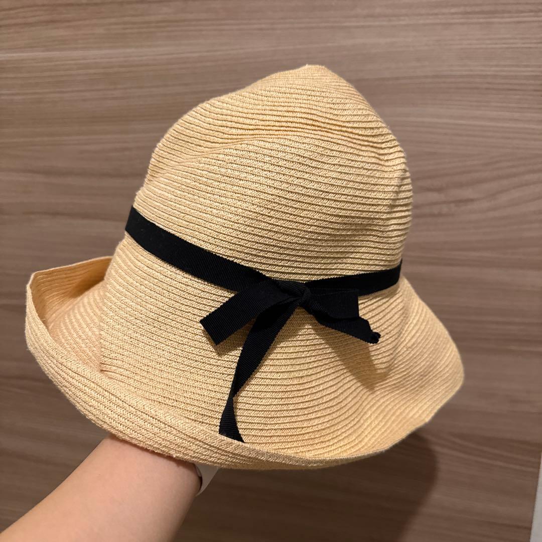 mature ha. BOXED HAT ベージュ つば幅11cm