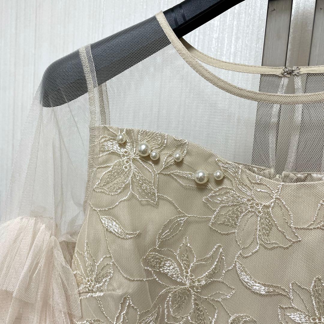 様々　　Pearl motif embroidery dress