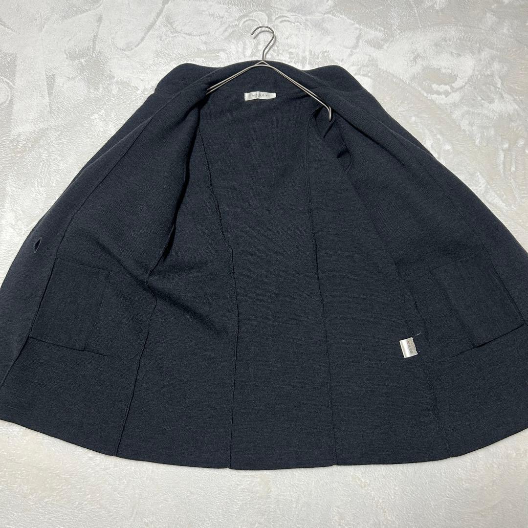 美品✨MAGGY TOKYOダークグレー ケープコート カーディガン　ウール