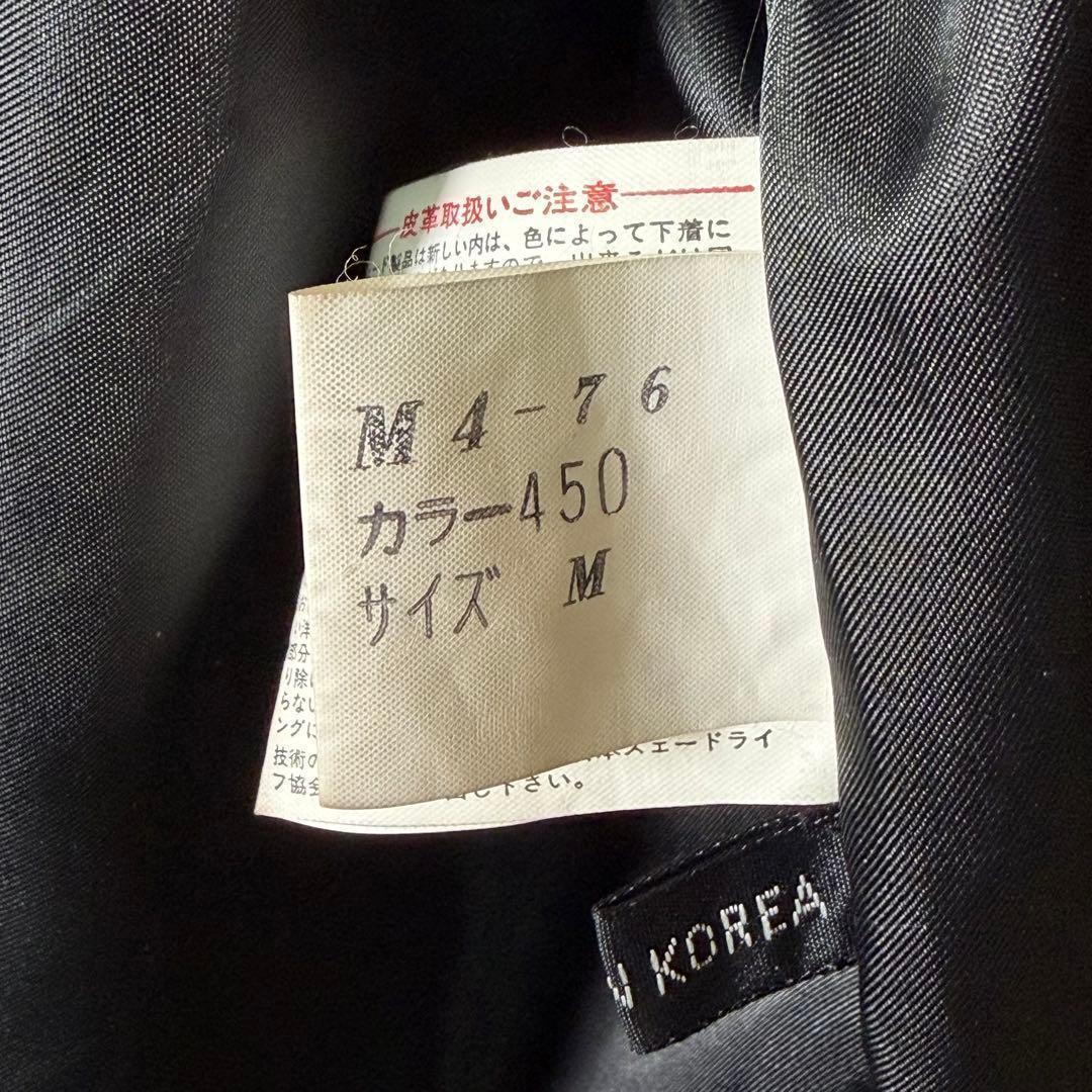 極上 羊革 レザー カーコート 黒 肩パッドなし 本革