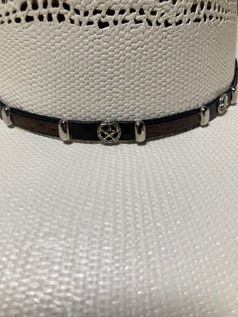 ホワイトカウボーイハット　BULL HIDE BANGORA