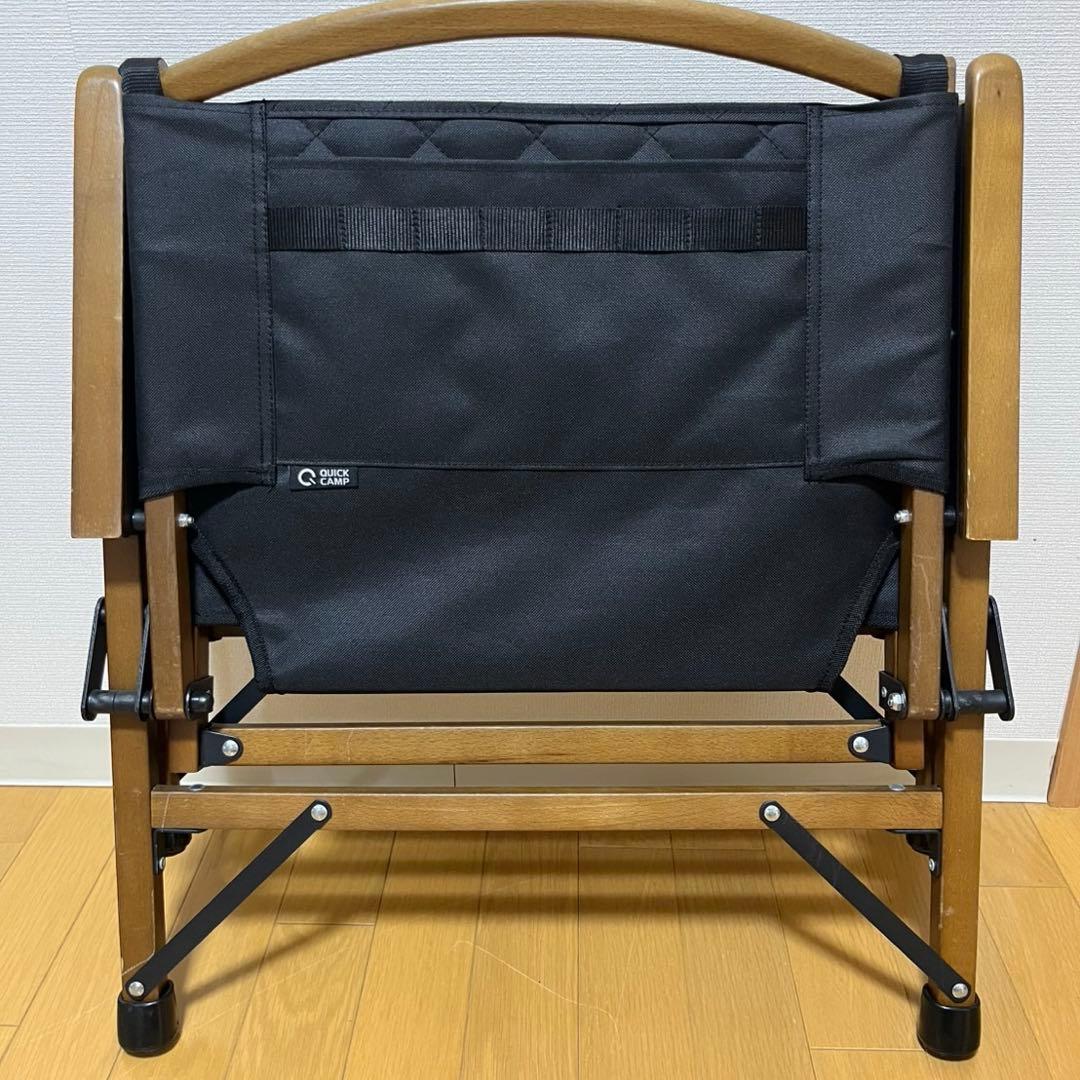 【美品✨】クイックキャンプ 一人掛け ウッドローチェア QC-WLC ブラック