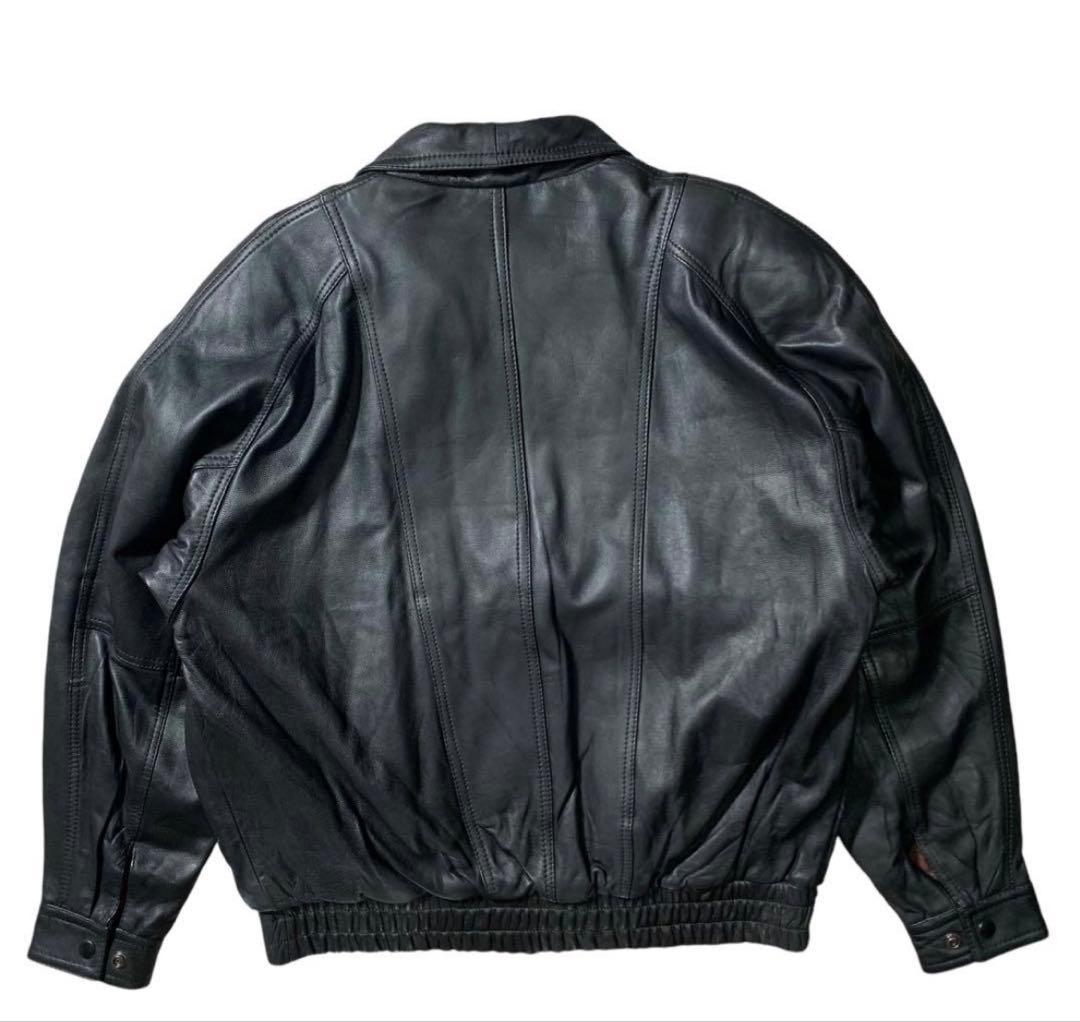 ジャケット・アウター 90s stand collar leather bomber jacket U