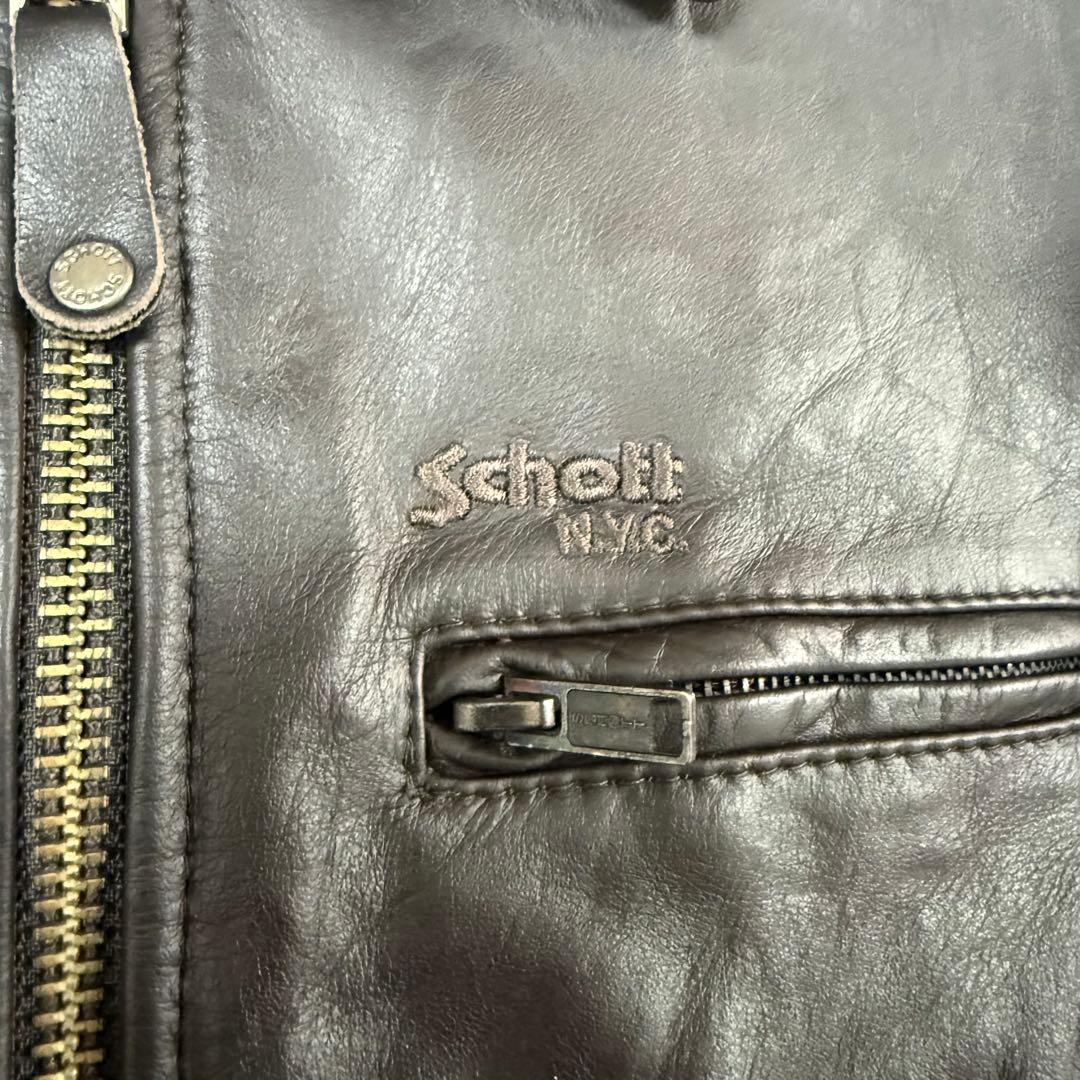 サ*ケ様 Schott レザージャケット 黒 ブラック ショット シングルライダ