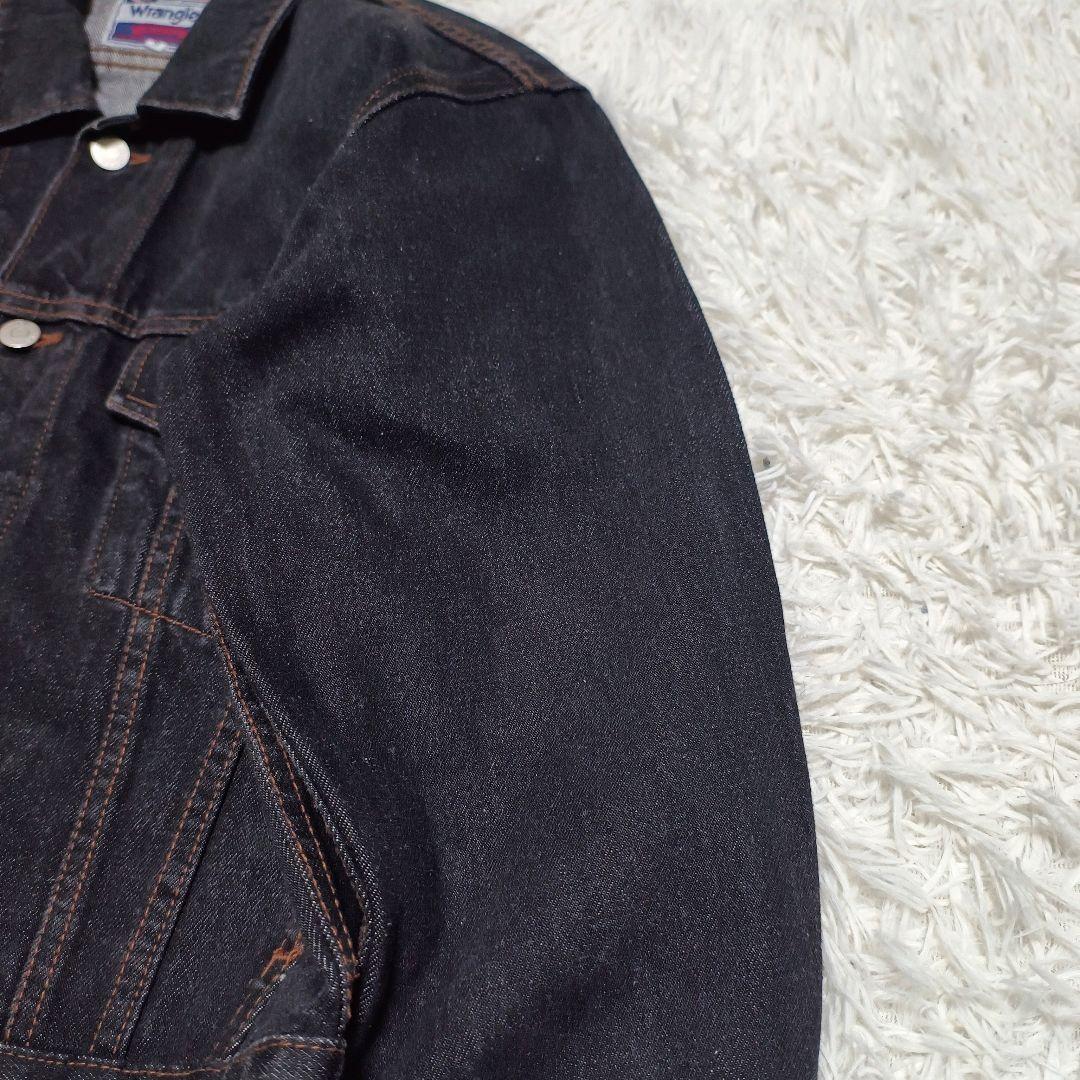 90s Wrangler BLACK DENIM JACKET 日本製 短丈