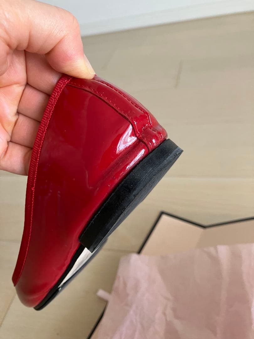 Repetto 赤 サンドリヨン　バレエシューズ　38