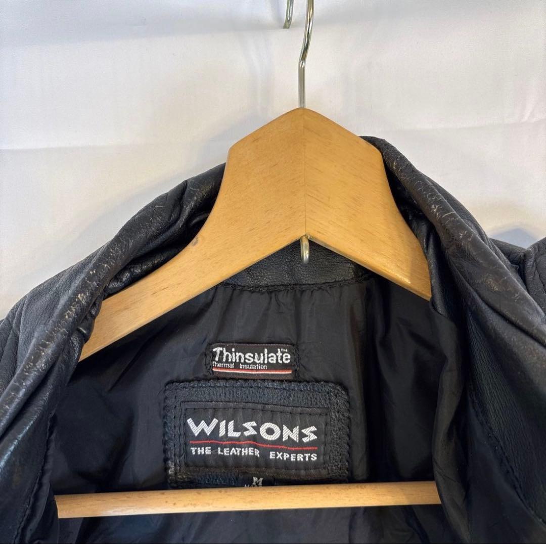 Wilsons Leather ダブルライダースジャケット ブラック M