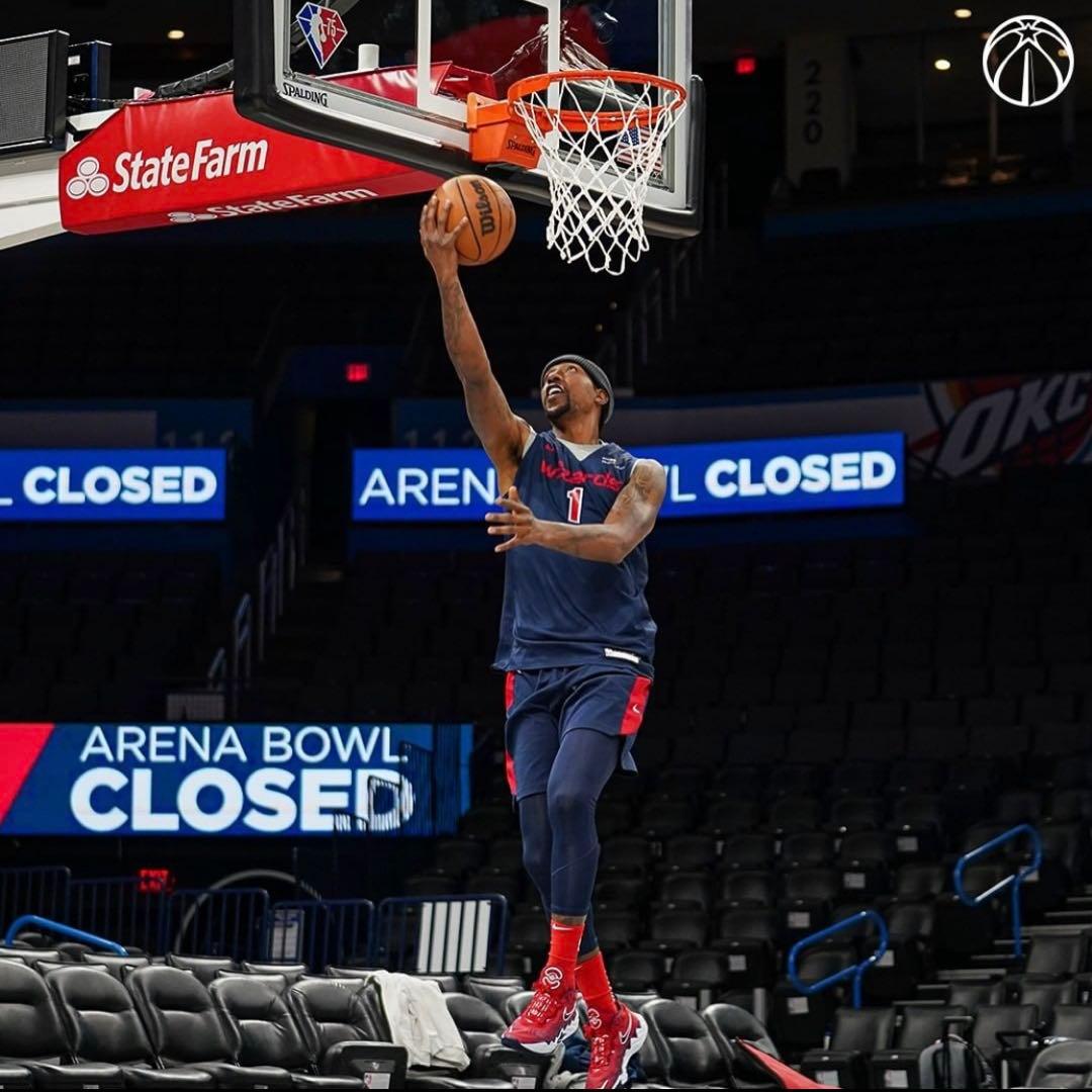 ウィザーズNIKEプラクティスバスパンハーフパンツNBA選手支給品US Mサイズ