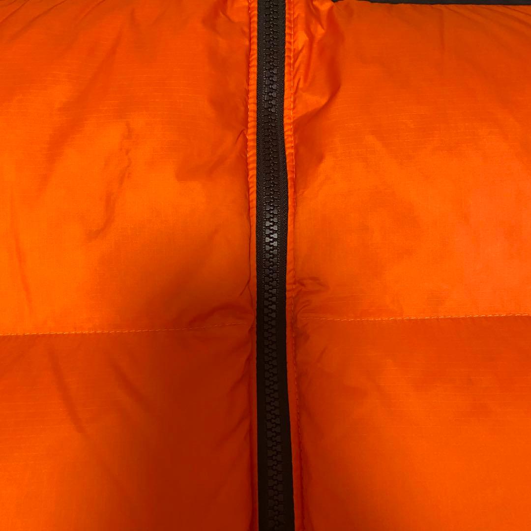 THE NORTH FACE ダウンベスト オレンジ/ブラック