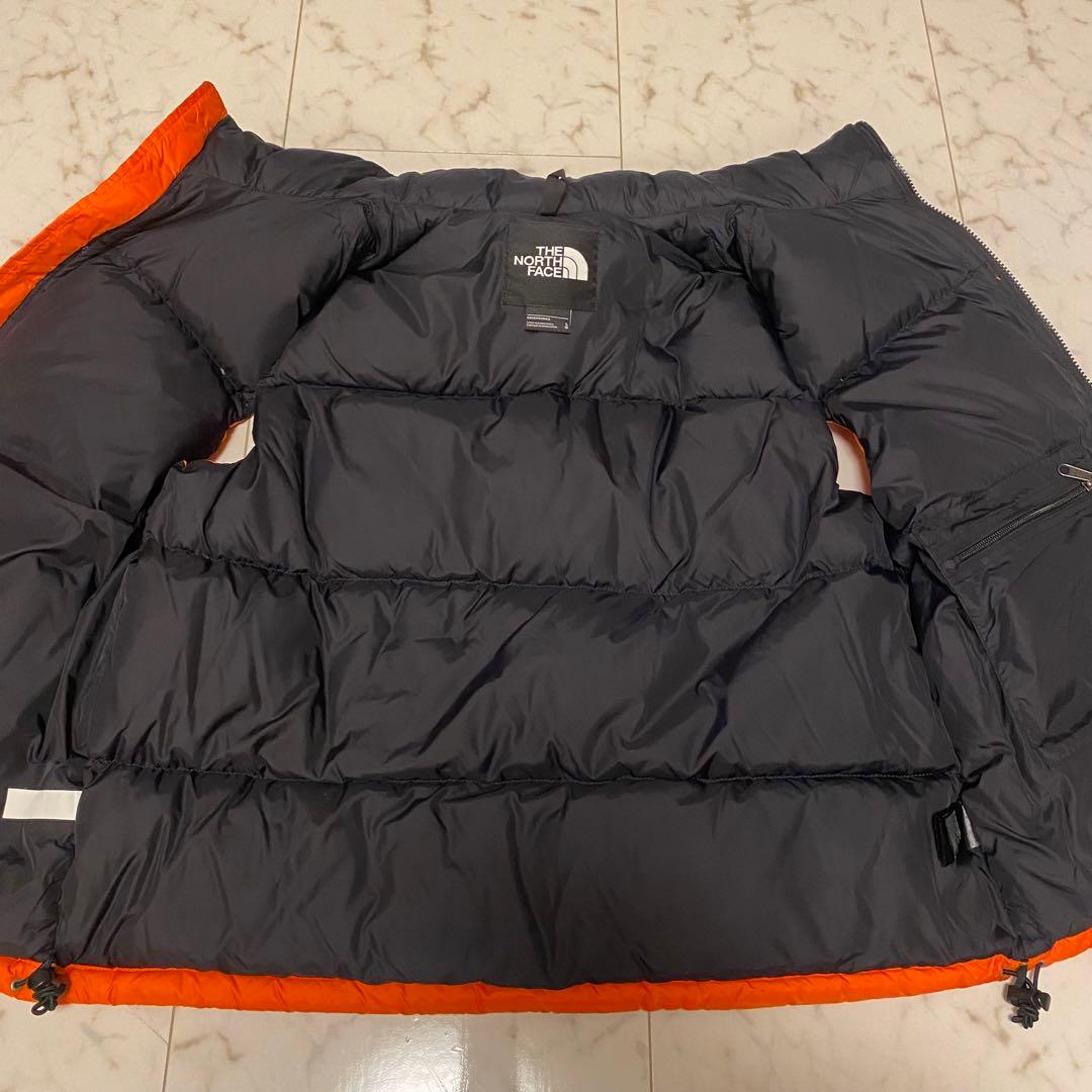 THE NORTH FACE ダウンベスト オレンジ/ブラック