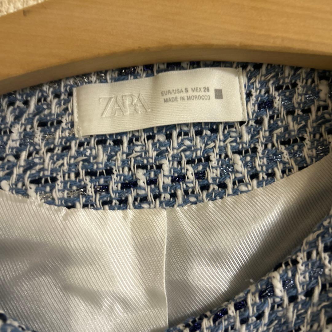 【美品】ZARA テクスチャーベスト　ベスト　トップス　ベルト付き