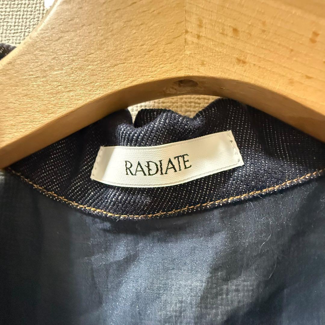B728 RADIATE シアー×デニムアンサンブルベスト　ネイビー