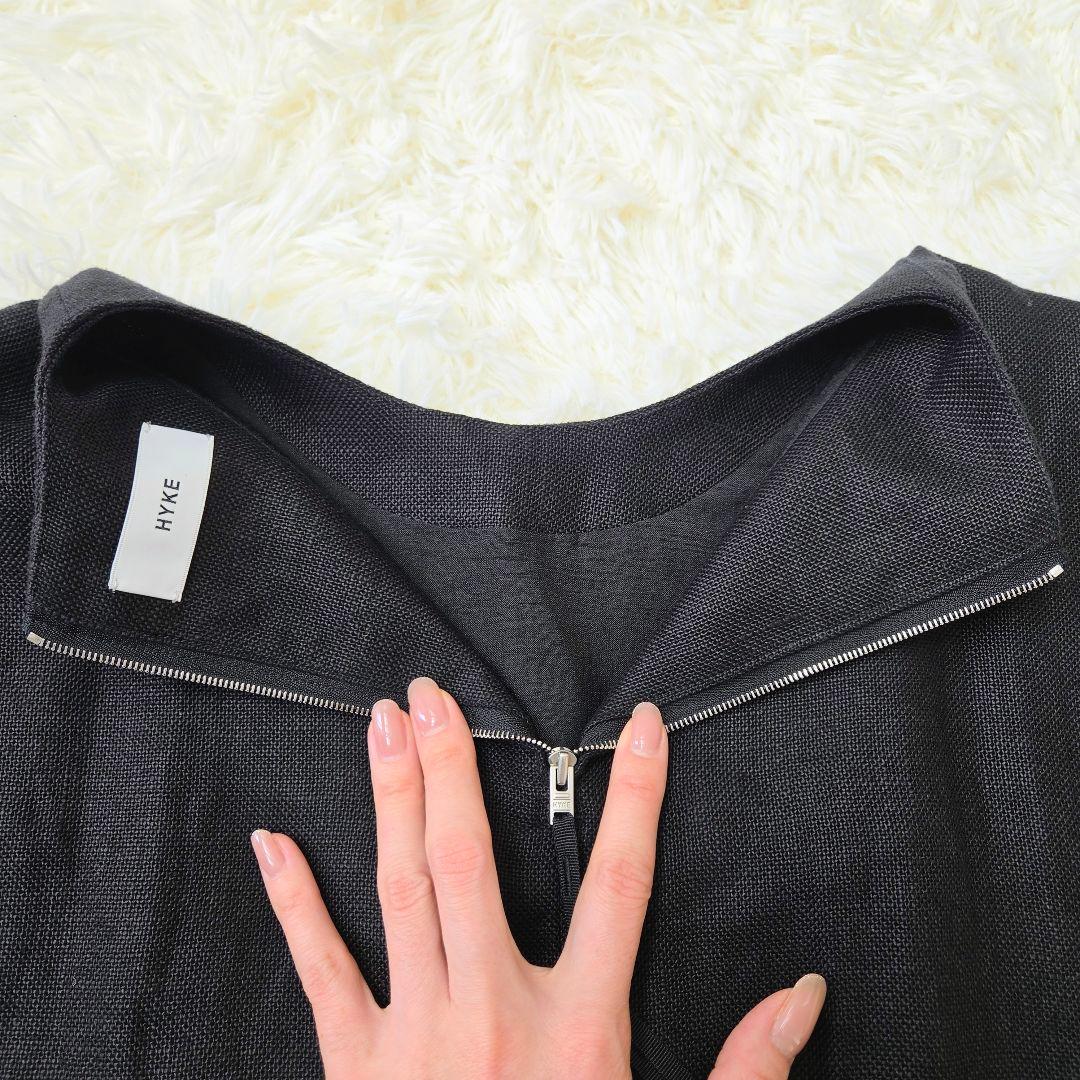 HYKE Linen cropped top クロップド リネン ベスト