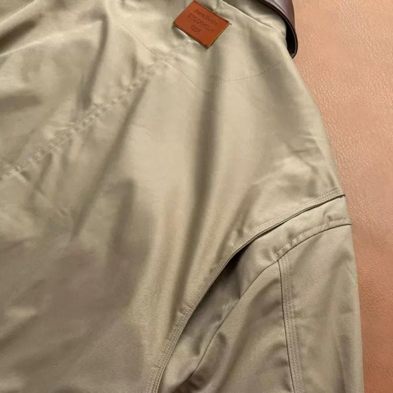Acne Studios ベージュ ジャンパー・ブルゾン レザー襟付き