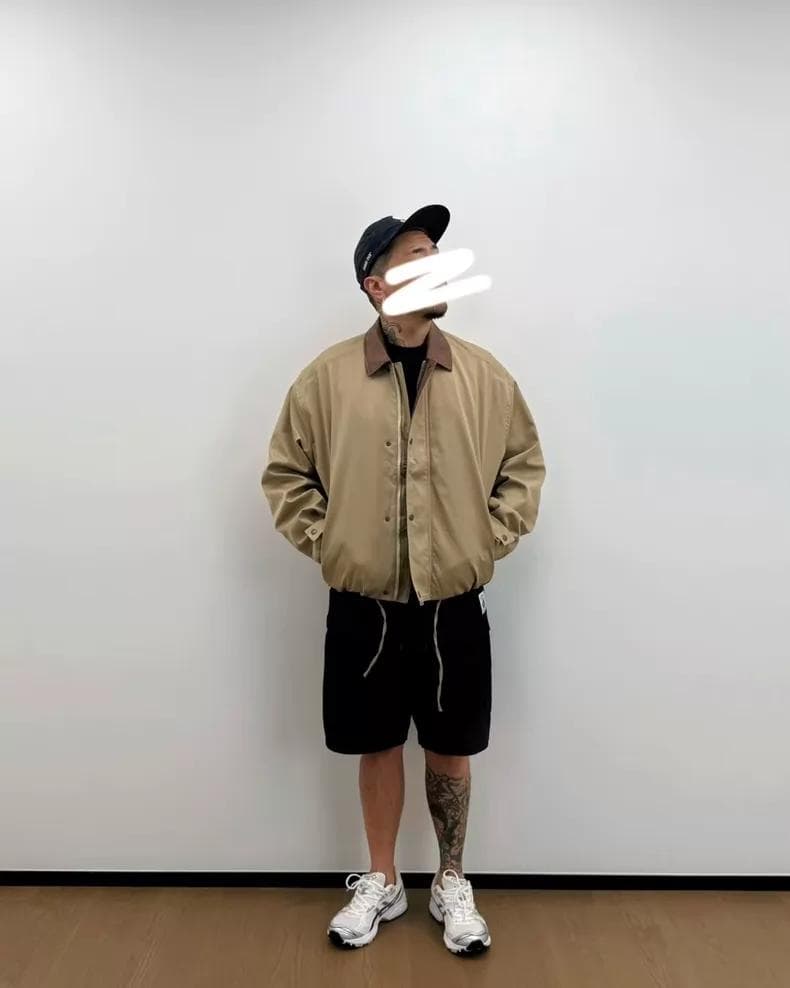 Acne Studios ベージュ ジャンパー・ブルゾン レザー襟付き