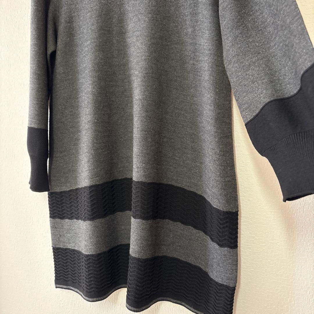 TO BE CHIC トゥービーシック モノトーンニットチュニックワンピース46