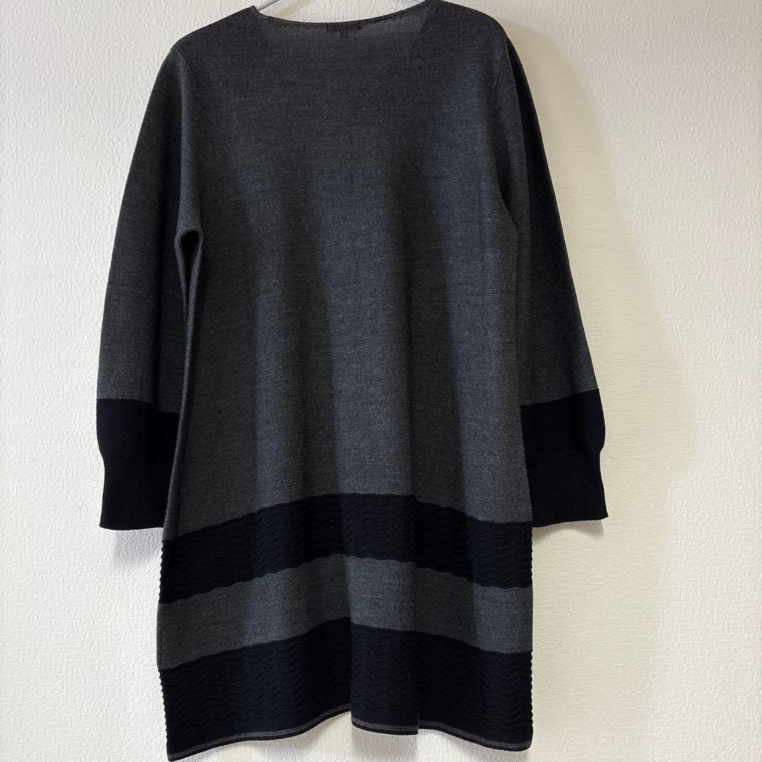 TO BE CHIC トゥービーシック モノトーンニットチュニックワンピース46