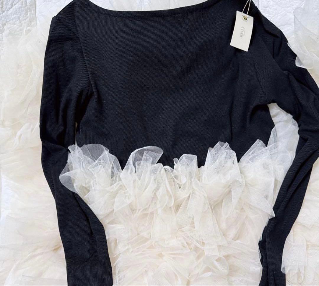 NOTRE émor ruffle tulle dress本日限定値下げ