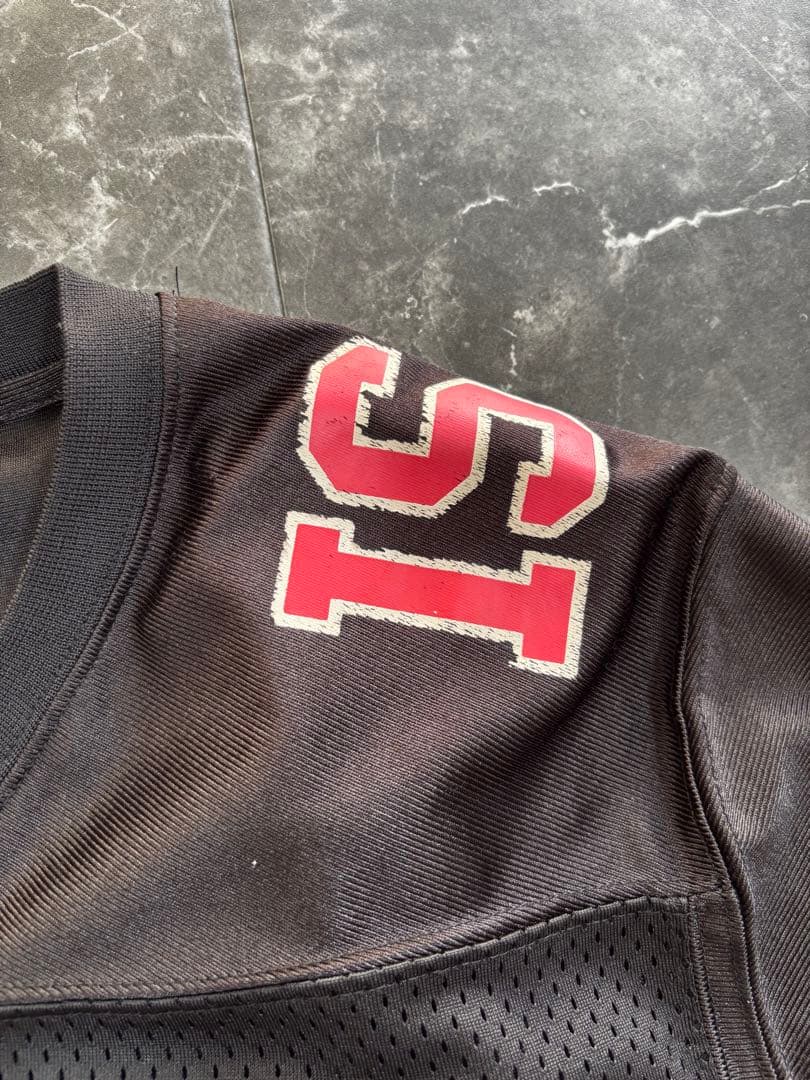 STUSSY ゲームシャツ ブラック メッシュ ステューシー ストリート 古着
