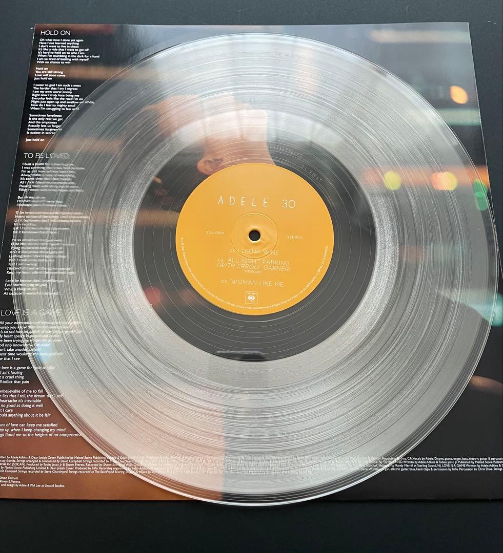 【オビ付】アデル ADELE 30 レコード 2LP クリア盤 完全生産限定盤