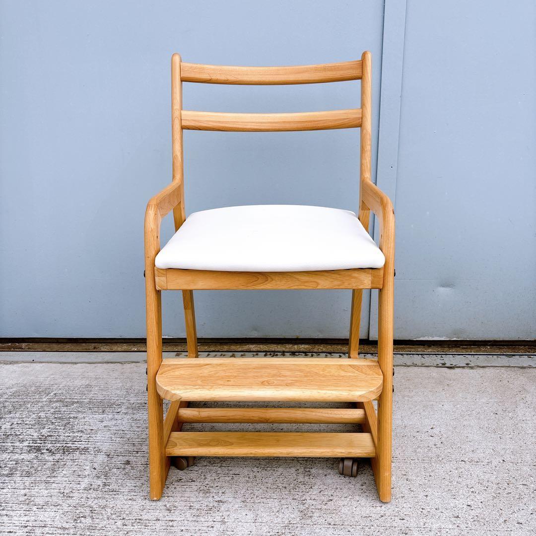 【美品】一生紀 ISSEIKI 学習椅子 LIFE-2KD デスクチェア 天然木