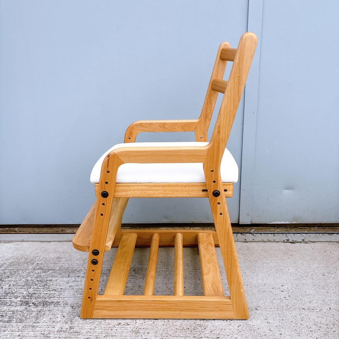 【美品】一生紀 ISSEIKI 学習椅子 LIFE-2KD デスクチェア 天然木