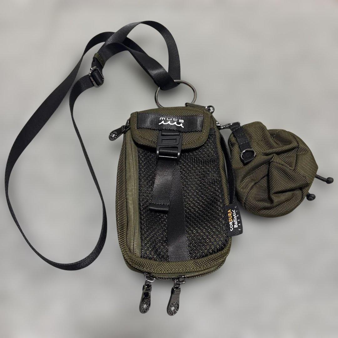ムータ　ムータマリ　ショルダーバッグ　マルチポーチ　カーキ　美品