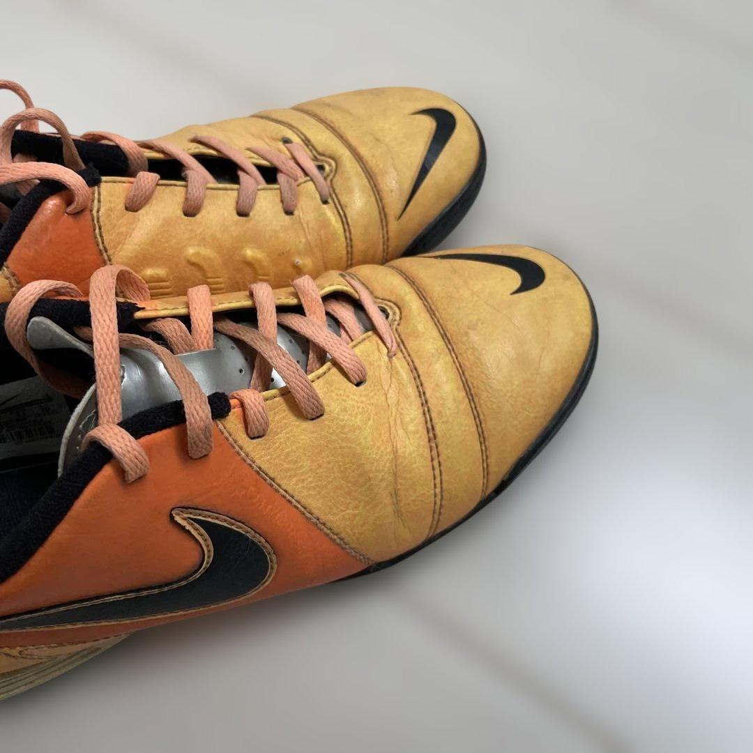 Nike 26cm サッカー トレシュー 本革　オレンジ/イエロー