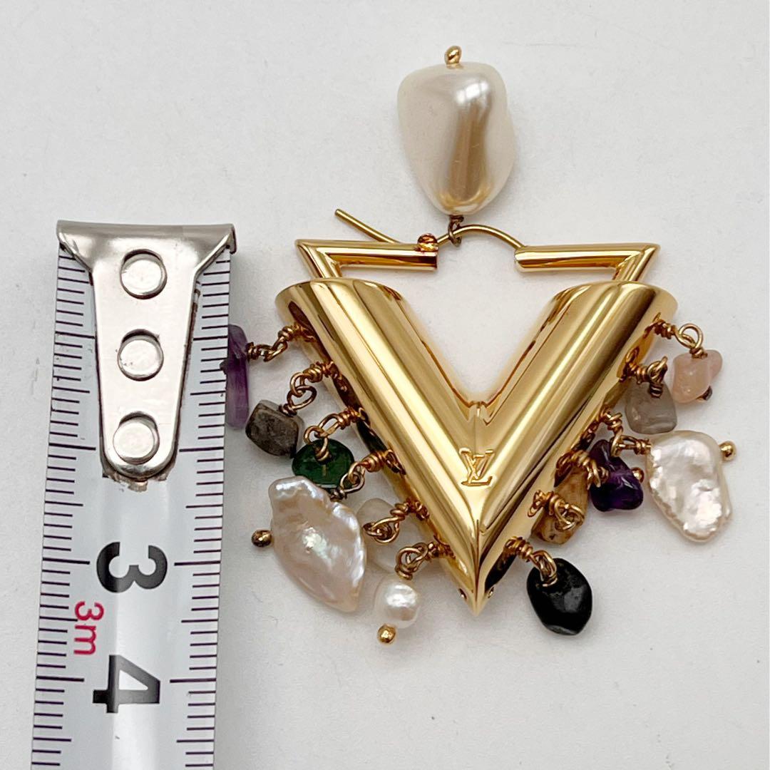 ルイヴィトン 片耳 LVイニシャル ゴールド ピアス ジュエリー レディース