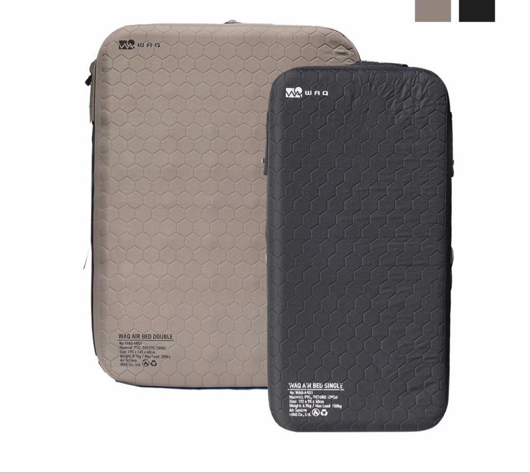【新品未使用】WAQ AIR BED DOUBLE シングルサイズ【ブラック】