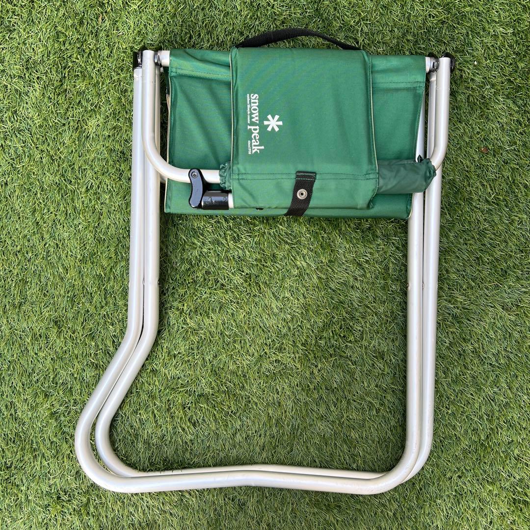 【廃盤品】スノーピーク　パッドインチェア ワイド　グリーン×ベージュ