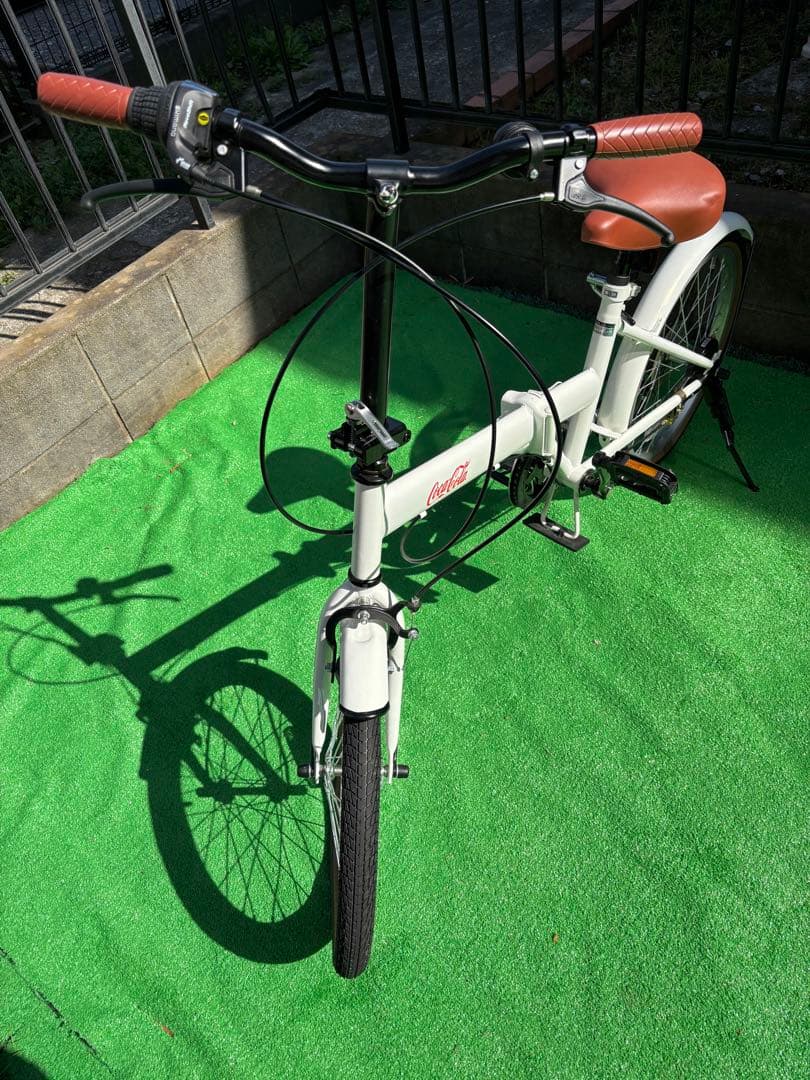 コカコーラ折りたたみ変速ギア付自転車