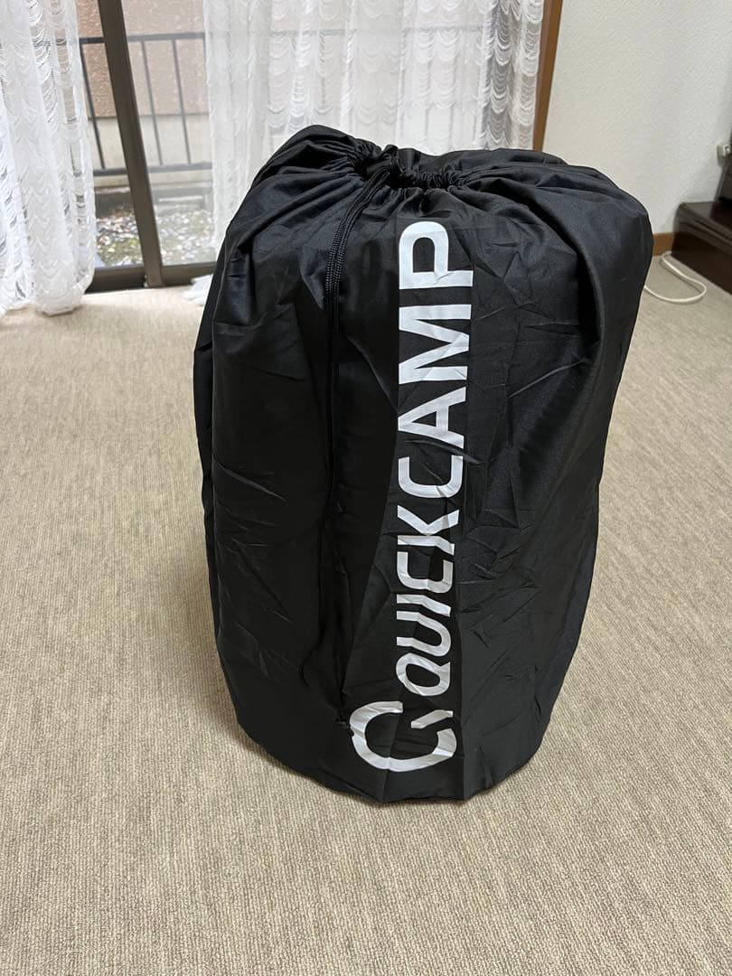 【超美品】QUICKCAMP インフレーターマット セミダブル8cm・グレー