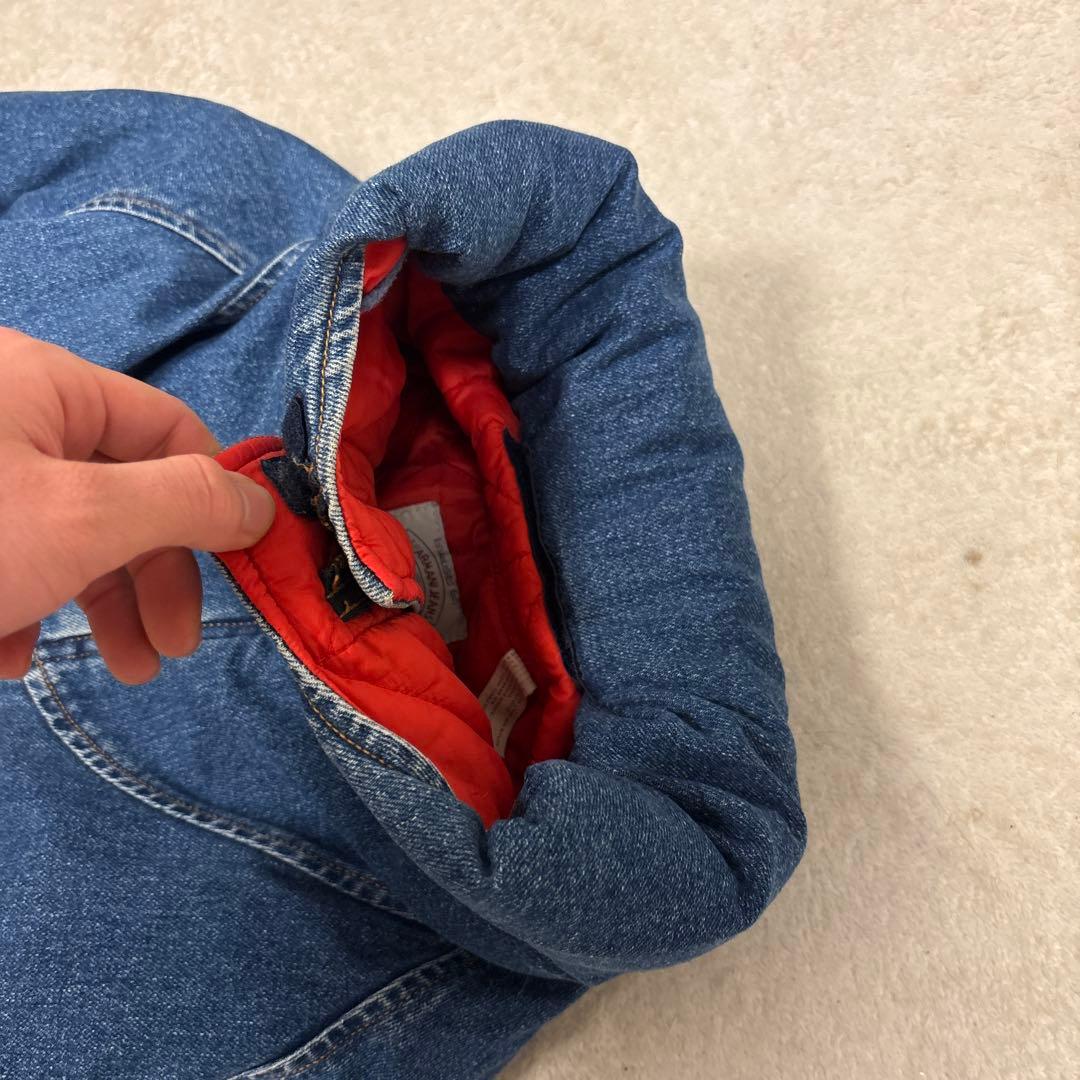 ジャケット・アウター 80s armani jeans denim hooded harf coat