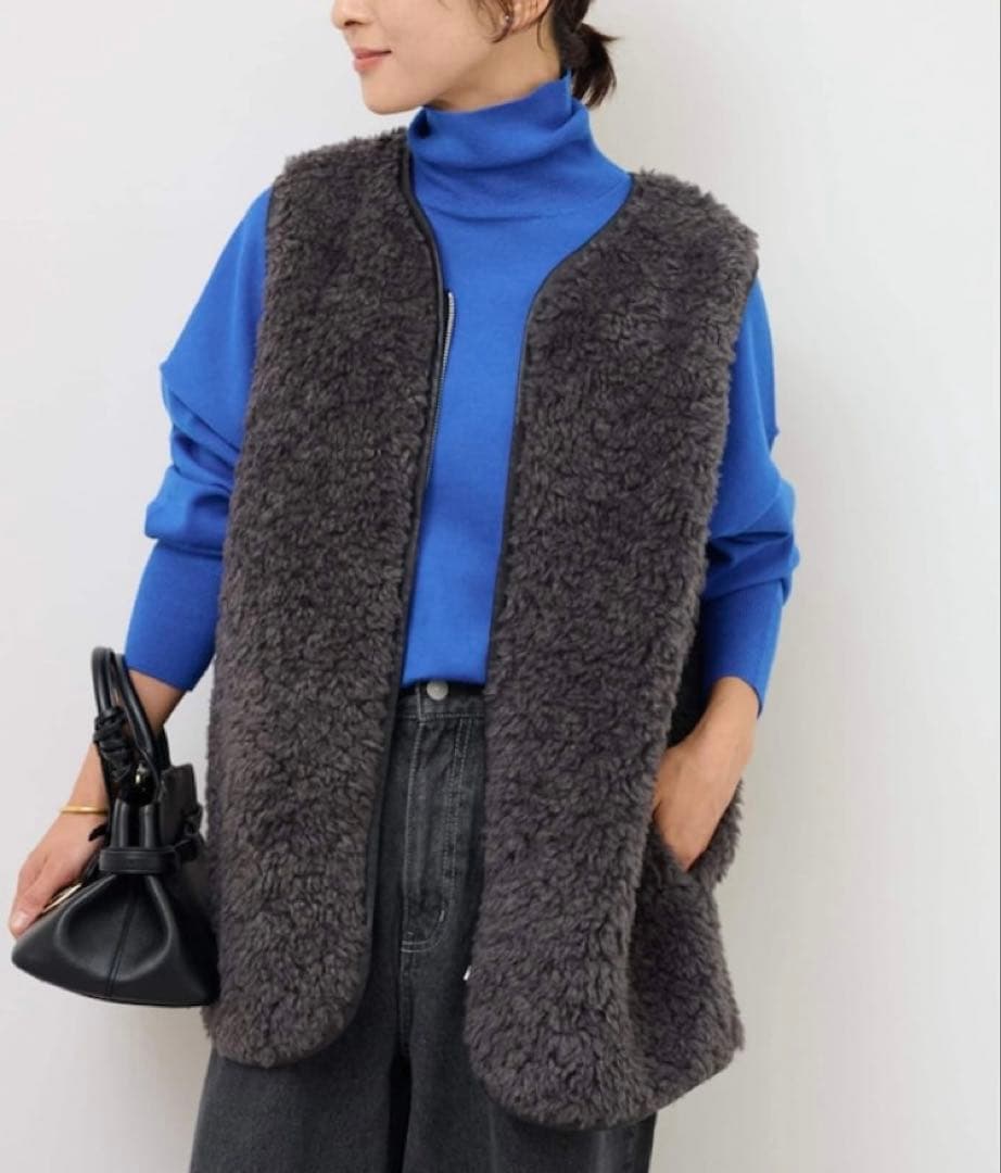 【未使用】ジャーナルスタンダードレリューム シープフェイクファージップベスト美品