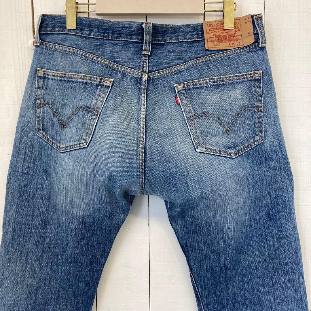 ★送料無料★Levis501★濃紺インディゴ ヒゲ Big Size★W36