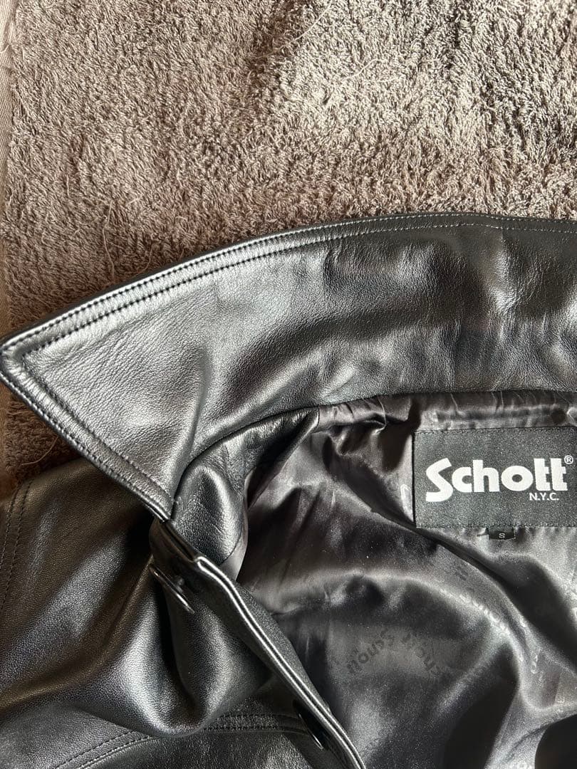 SCHOTT/別注 LEATHER CAR COAT NANO universe