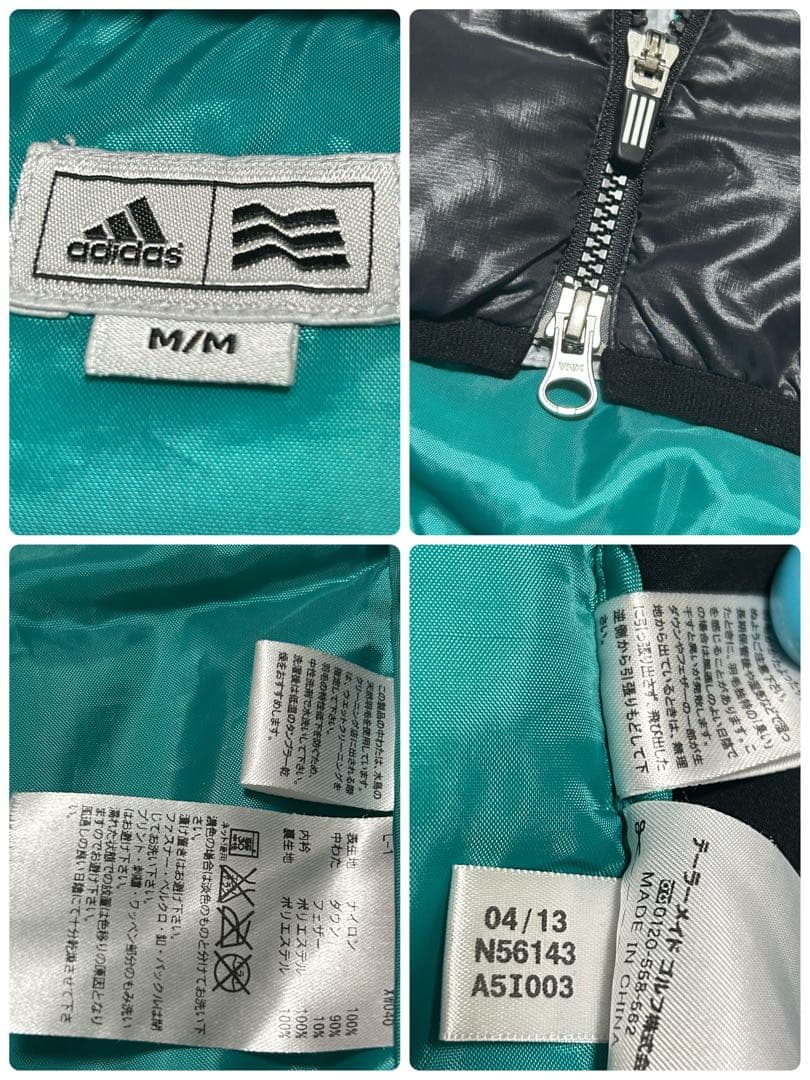 極美品 adidas ゴルフ 2WAYダウンジャケット ブルゾン ベスト M