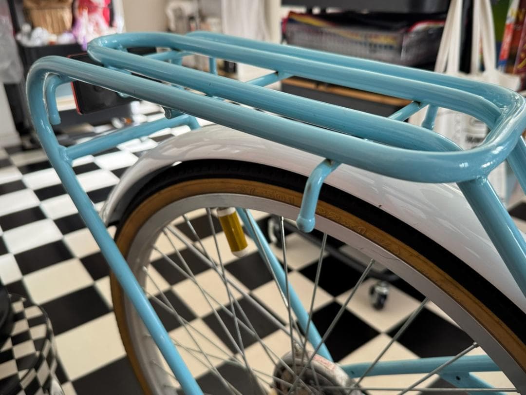 ◇子供用自転車 22インチ 子供自転車 LEDオートライト パステルブルー◇