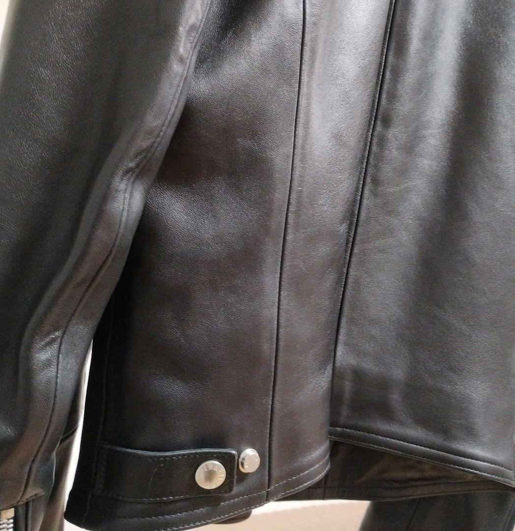 エンメティ レザージャケット 46 黒 美品