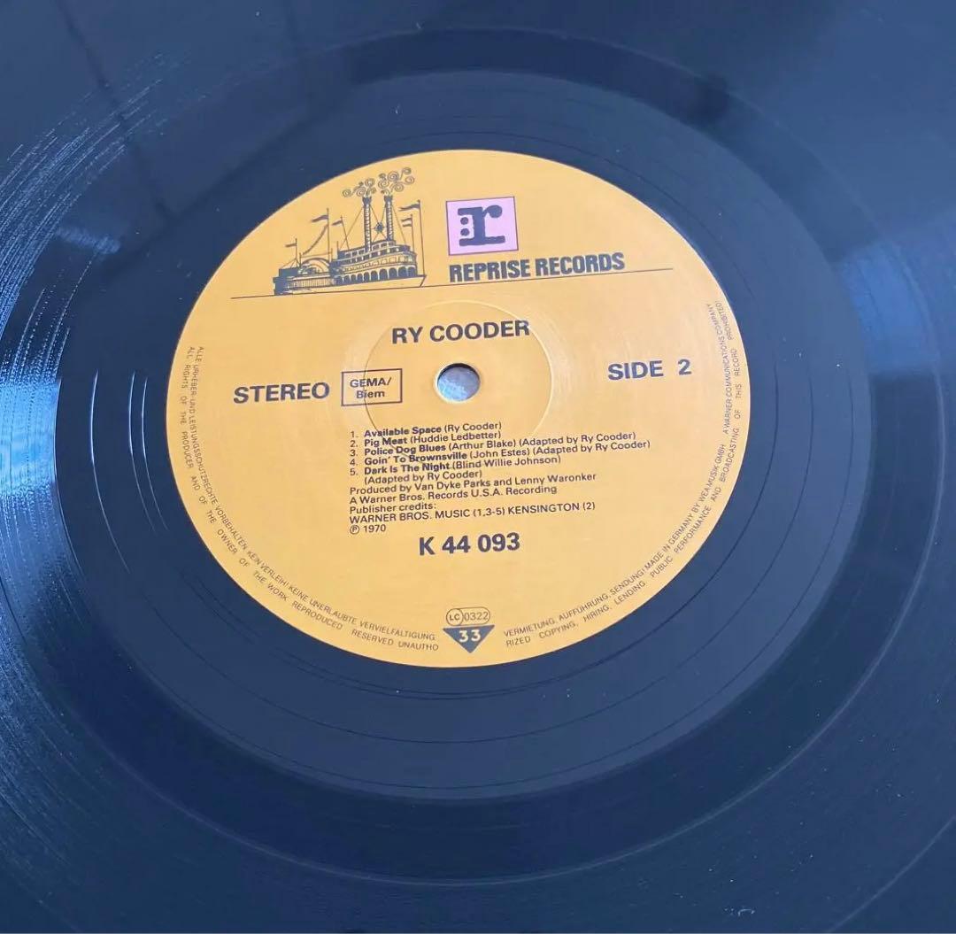 RY COODER　12㌅レコード