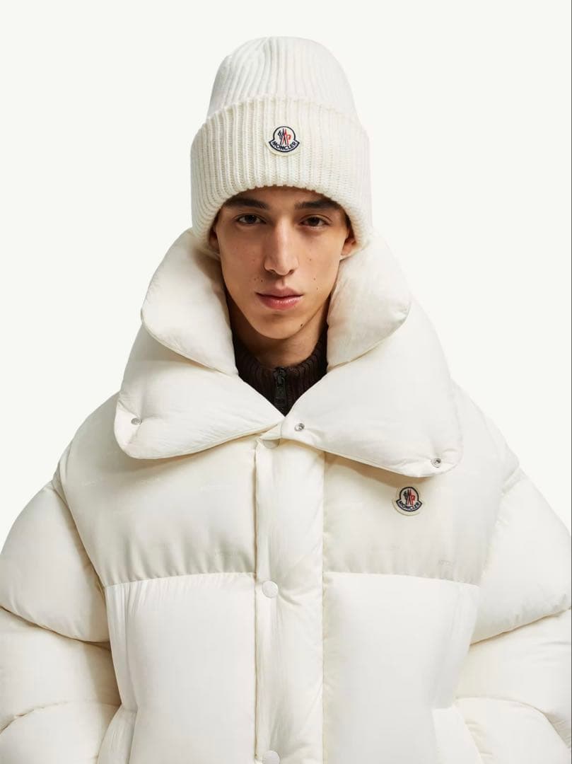正規未使用◎MONCLER ホワイト ニット帽