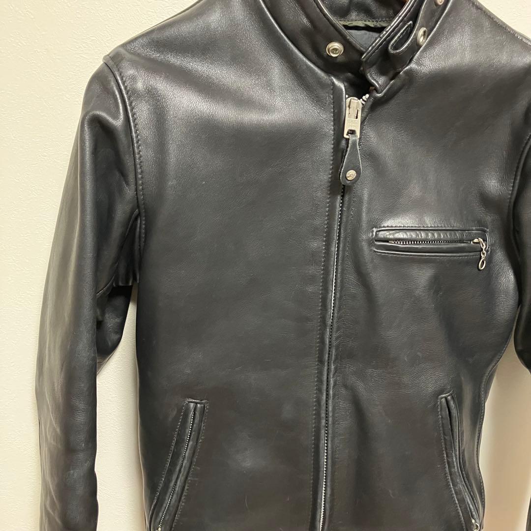 schott 641シングル ライダースジャケットUSA 34 オマケ付き！