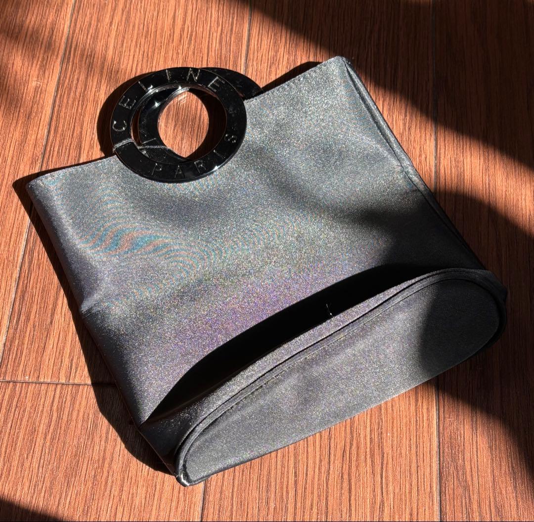 【美品】セリーヌ　ハンドバッグ　サークルハンドル　フォーマル　希少 箱付き