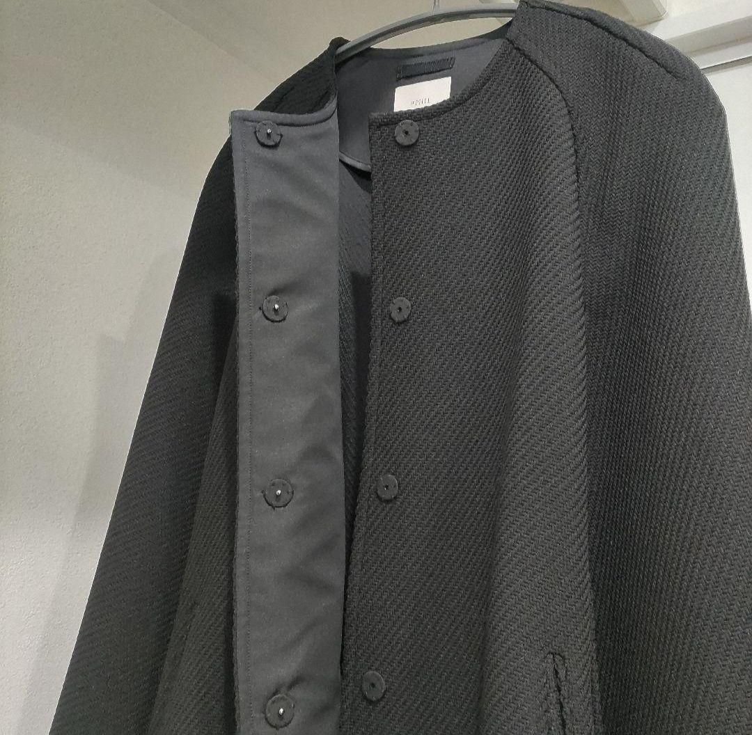 LE PHIL ルフィル ノーカラージャケット ケープ ジャケット ポンチョ 黒
