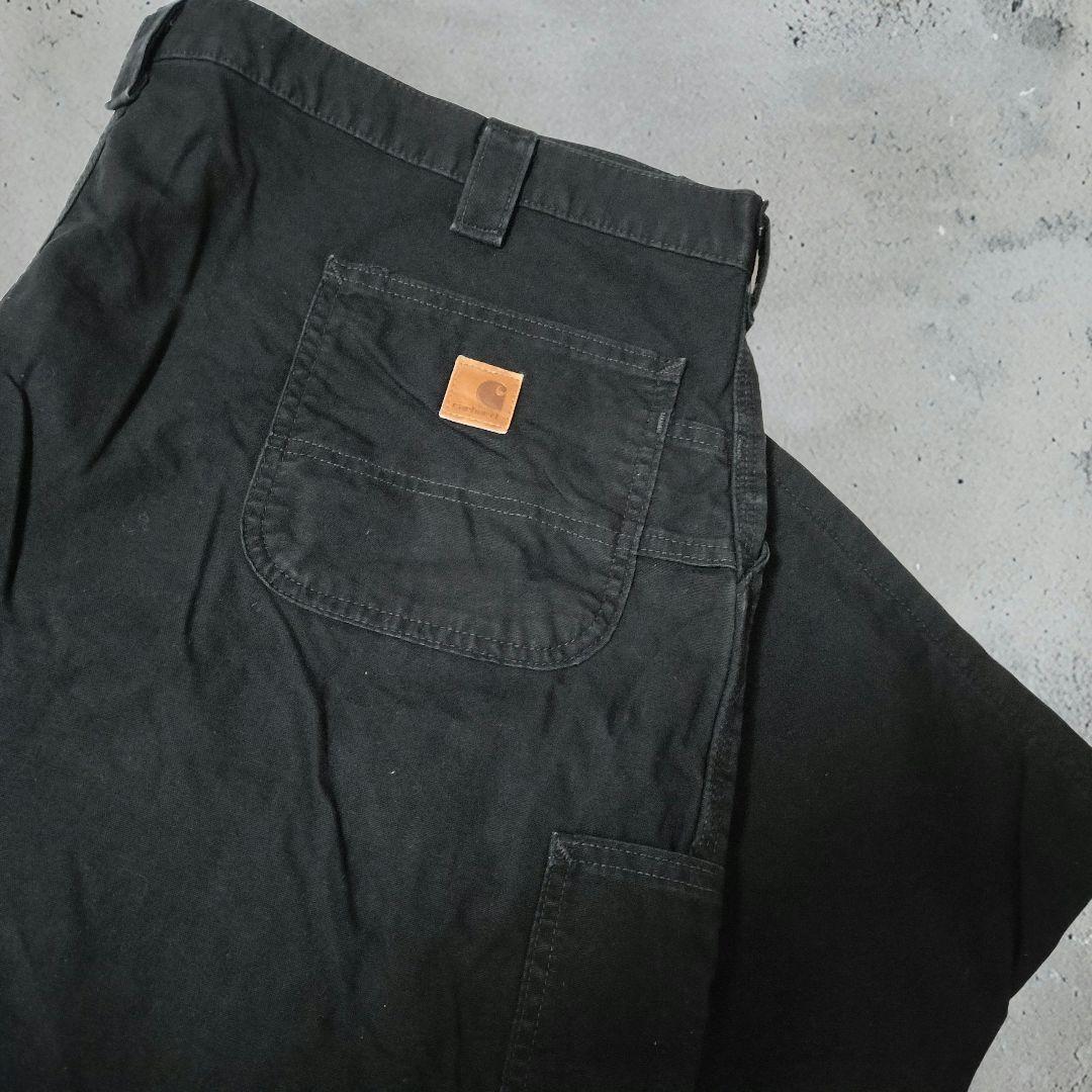 ★カーハート　carhartt　ペインター　ワークパンツ　ブラック　極太　W48