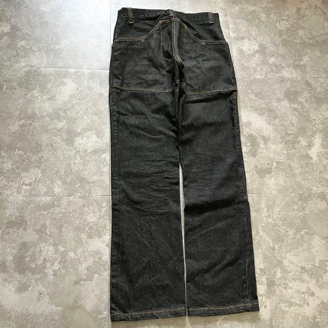 パンツ NEPENTHES HOGGS double knee black denim