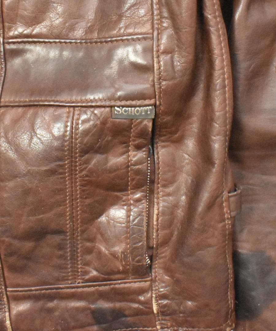 80's USA製 SCHOTT ショット レザー ライダースジャケット 40