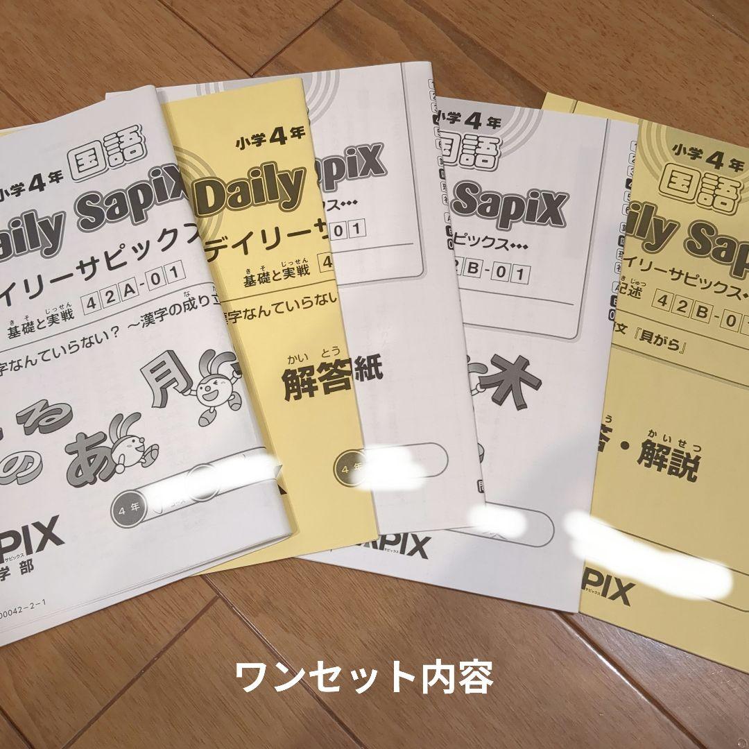 サピックス　テキスト　4年　国語　最新版　1年分