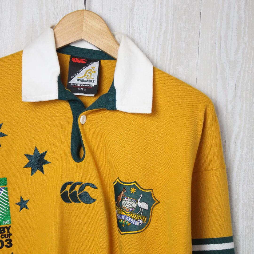 【美品】カンタベリー ラガーシャツ L相当(S) wallabies 2003